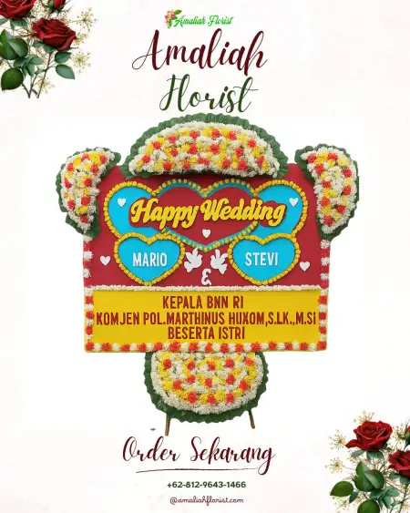 Papan Bunga Pernikahan Bayan